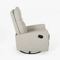 thumbnail image 5 of GDF Studio Kimpton Contemporary Fabric Tufted Glider Swivel Pushback Recliner, Beige and Black, 5 of 6