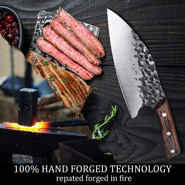 WXCOO Chef Kitchen Knife, 7.5 Inch Forged Kitchen Knife, High Carbon  Stainless Steel Kitchen Knife, Chef Knives for Women and Men.