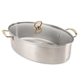 thumbnail image 1 of Stainless Steel Fish Steaming Pot, Muti Purpose Oval Fish Steaming Pot Large Capacity Heat   for Home, 1 of 8
