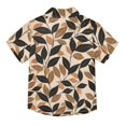 thumbnail image 2 of Dailycode Small Short Sleeve Button Down Shirts Leaves Casual Shirt 3-10 Years, 2 of 9