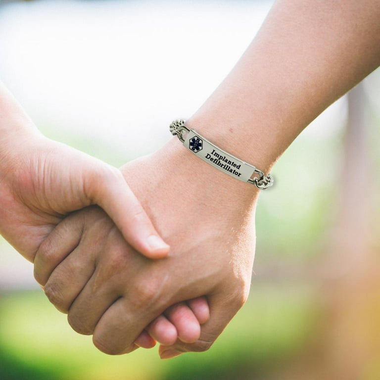 Implanted defibrillator deals id bracelet