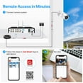 thumbnail image 2 of ZOSI H.265+ 5MP Lite Home Security Camera System with 1TB Hard drive, 8CH 1080P DVR with 4pcs Weatherproof CCTV Cameras,120ft Night Vision,Motion Alert,Remote Access, 2 of 9