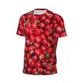 thumbnail image 5 of T Shirt For Men Red Cherries Print Sportswear Summer Sweet Fruit Aesthetic Hippie Tee Shirt For Men, 5 of 7