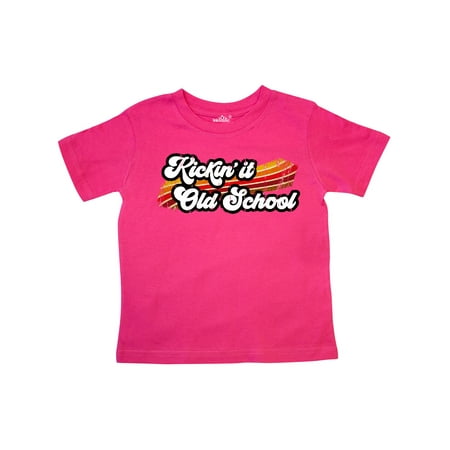 

Inktastic Kickin it Old School with Weathered Retro Stripe Gift Toddler Boy or Toddler Girl T-Shirt