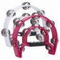 thumbnail image 1 of 2Pack 10Inch Double Row Tambourine for Adult, Half Moon Musical Tambourine 20 Metal Jingles Hand Hel, 1 of 5