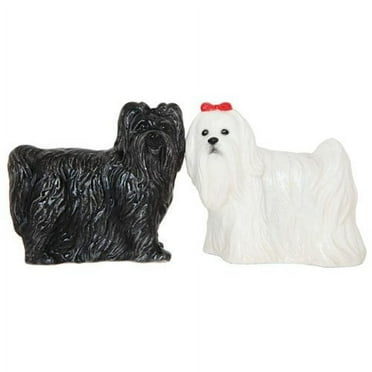 Simpatico Cucciolo Di Maltese: Set Magnetico Per Sale E Pepe In Ceramica