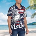 thumbnail image 3 of Rateoe Mallard Duck With American Flag Pattern Men’s Hawaiian Shirt – Short Sleeve Button-Down Tropical Beach Shirt, Lightweight & Breathable Casual Aloha Shirt with Pocket,3X-Large, 3 of 7