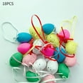 thumbnail image 1 of 18Pcs Easter Eggs Plastic Fake Eggshell Decorative Simulation Hanging Ornament Toy Party Prop  PP Bag Packaging, 1 of 10