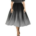 thumbnail image 4 of Gvmfive Plus Size Womens Gradient Color Short Sleeve Swing Midi Dress, 4 of 4