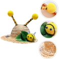 thumbnail image 3 of Pet Photo Hat Summer Decor Pet Helmet Summer Hat Cat Straw Hat Pe, 3 of 4