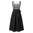 thumbnail image 4 of Xijirk Women Oktoberfest Dress Leopard Print Bodice Midi with Tie Waist Sash for Halloween and Festival Themed Party,S, 4 of 4