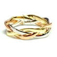 thumbnail image 1 of 14K Tri-Color Gold Intertwined Braided Ring, 5mm, Size 8, 1 of 2