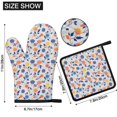 thumbnail image 3 of Pioneer Flower Floral Print Pattern 1-Pack Oven Mitts Set, Heat Resistant Kitchen Gloves, 7.7" X 12", 3 of 6