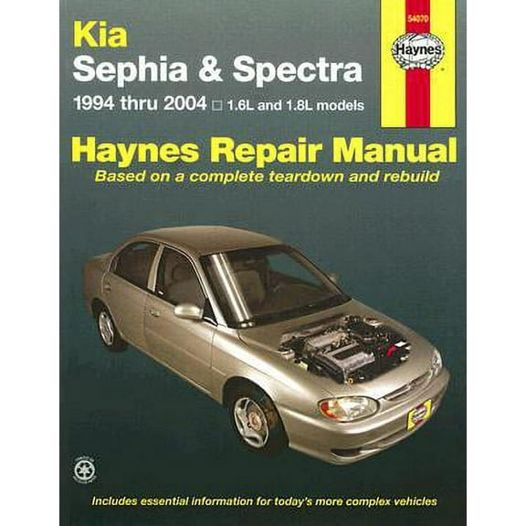 Kia Sephia & Spectra 1994 Thru 2004, 1.6L and 1.8L Models