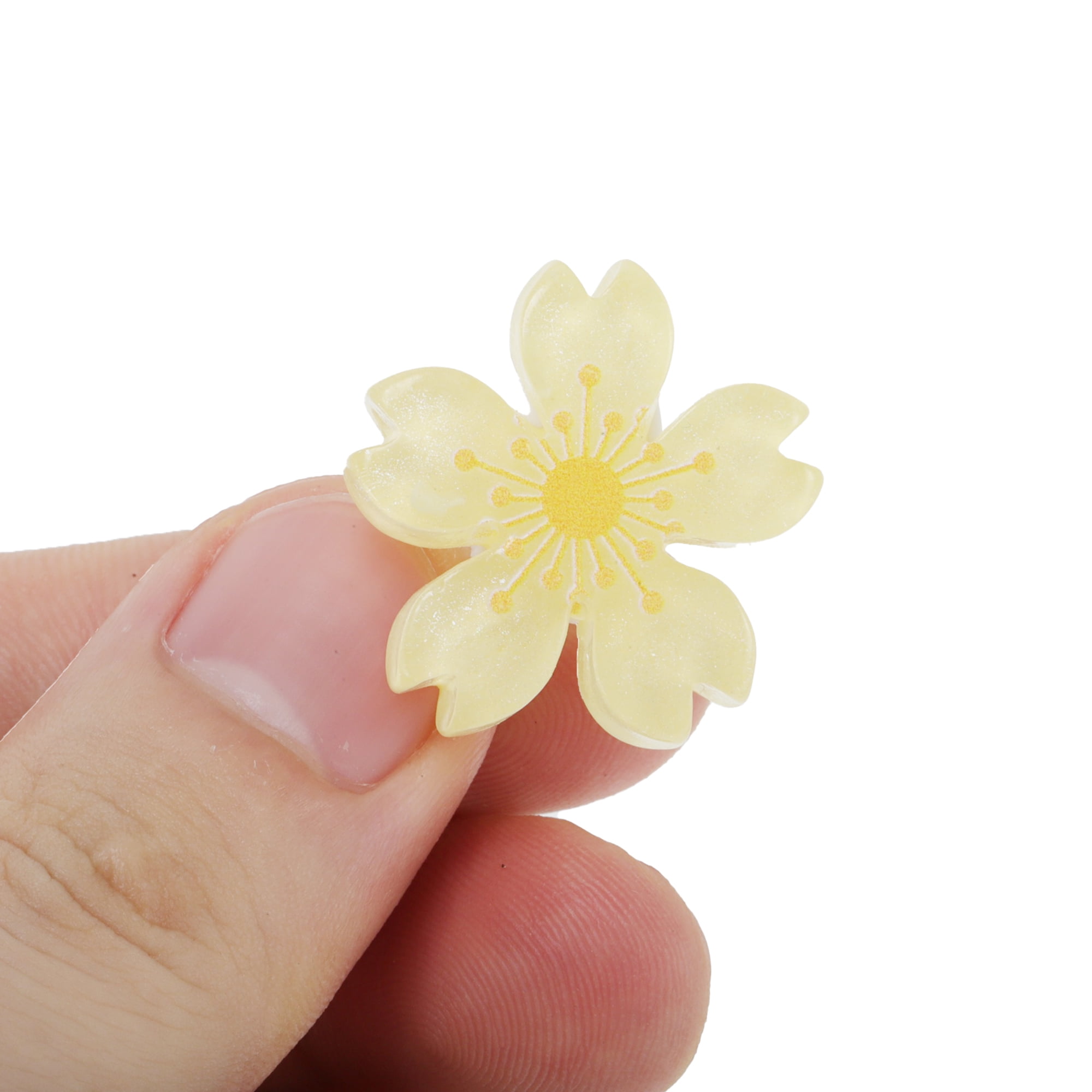 Unique Bargains Cute Flower Shoelace Charms for Personalizing 1 Pair Yellow