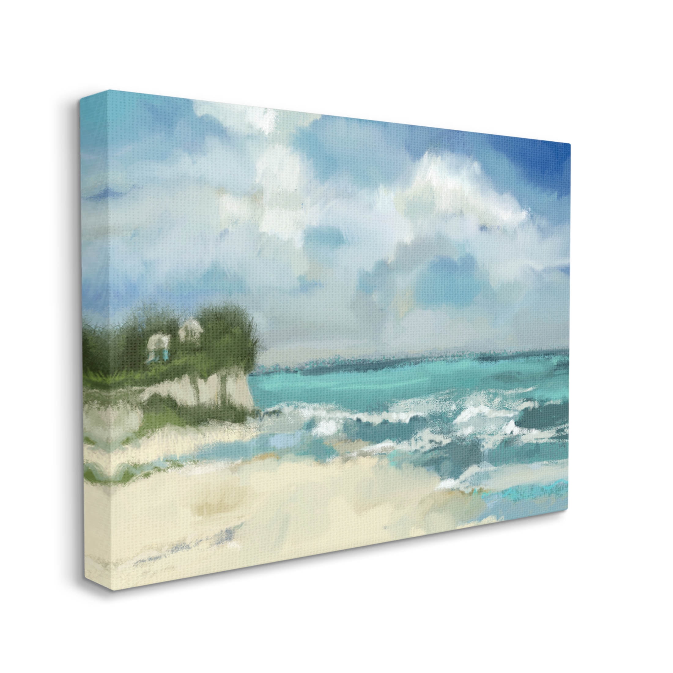 Stupell Industries Abstract Ocean Waves Sky Graphic Art Gallery Wrapped Canvas Print Wall Art, Design by Tina Finn