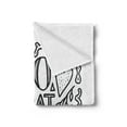 thumbnail image 2 of Do What You Love Soft Flannel Fleece Throw Blanket, Calligraphy of Words with Floral Drawings Hearts, Cozy Plush for Indoor and Outdoor Use, 50" x 60", Charcoal Grey White Grey, by Ambesonne, 2 of 5