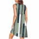 thumbnail image 5 of Camisón sin mangas con bolsillos y estampado para mujer, camisón plisado con cuello redondo, vestido de poliéster para mujer, 5 of 7