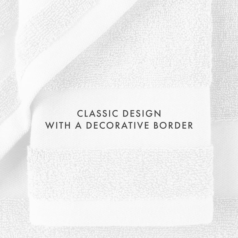Comfort Canopy White 4 Pack 100 Cotton Bathroom Essential Towels Walmart