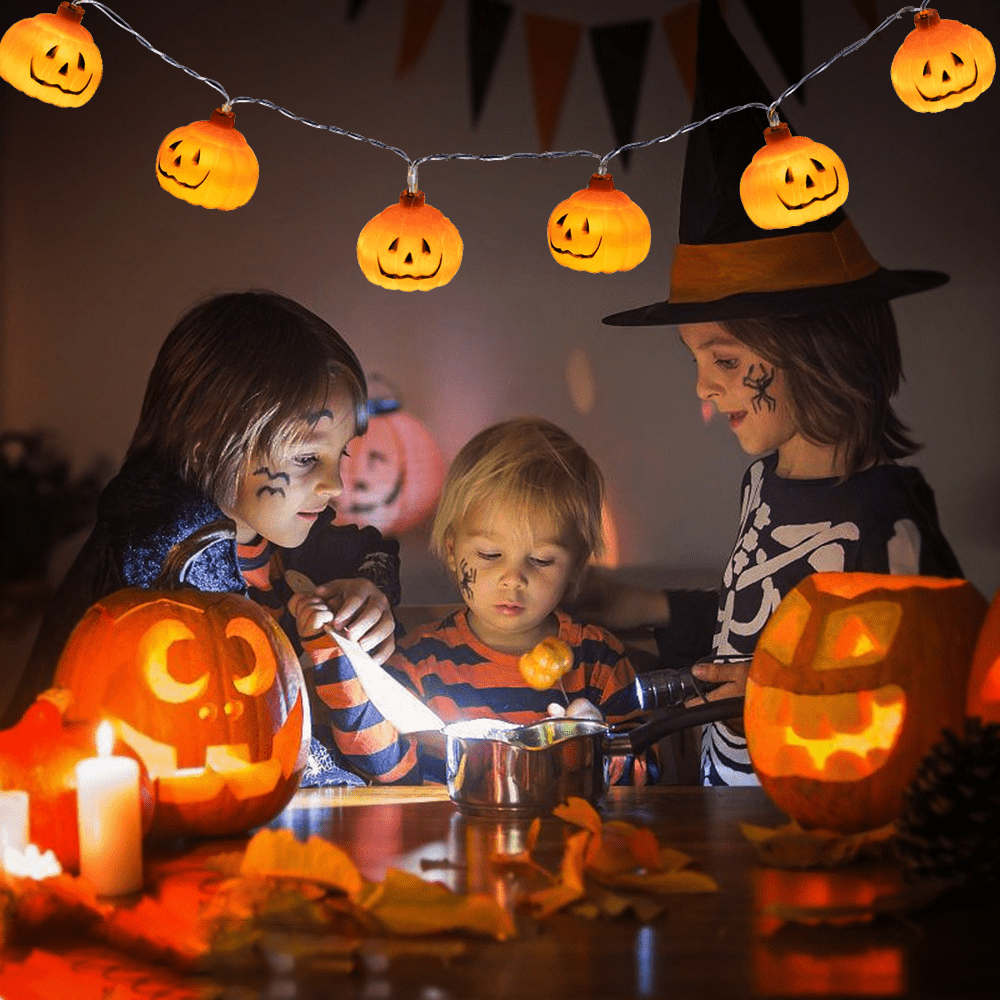 20-Lights LED Halloween String Light, Pumpkin Light for Festival Decoration The Holiday Aisle