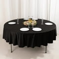 thumbnail image 3 of Balsa Circle 90 in Black Premium Scuba Polyester Round Tablecloth Party Linens Events Reception Decorations Supplies, 3 of 8