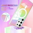 thumbnail image 3 of for Samsung Galaxy S23 Ultra 5G Case Magnetic 【Support for Magsafe】 Bling Laser Florescent Iridescent Crystal Luxury Case Camera Protector + 2* Screen Protector Shockproof Edge Cover Case, 3 of 12