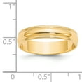 thumbnail image 4 of 14K Yellow Gold 5mm Light Weight Milgrain Half Round Band Ring Size 11.5, 4 of 7