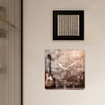 thumbnail image 3 of 12 Inch Wall Clock Battery Operated Square Clock Decorative for Office, Kitchen, Outdoor, Living Room，Guitar Brick Wall Music Vintage Creative, 3 of 4