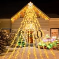 thumbnail image 3 of elitegadget Christmas Star String Lights - 355 LEDs Star Waterfall Light Christmas Enchanting Fairy String Lights + Remote Control For Outdoor Indoor Garden Yard Party Decoration (Warm White), 3 of 5