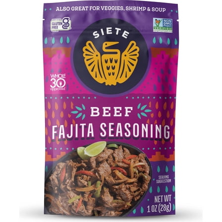 Pack Of 2 Siete Beef Fajita Seasoning, 1 oz (Package May Vary)