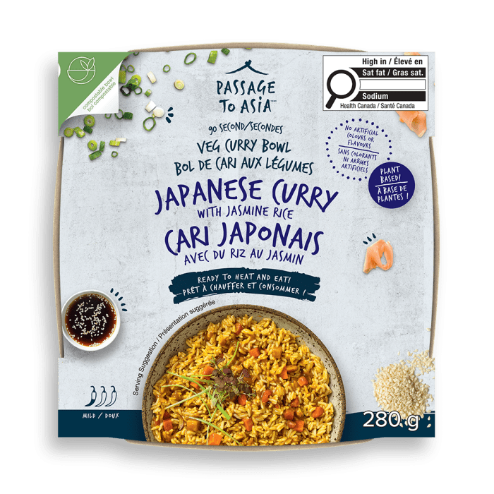 Passage to Asia - Bol de curry de légumes Japonais (280g)