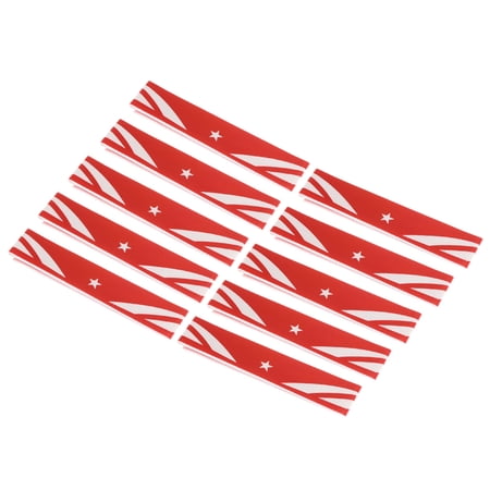 Uxcell 9.8 x0.7  Badminton Racket Head PU Protector Sticker Racquet Guard Tape  Red 15 Pack