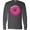 Charcoal Grey, variant on Inktastic Pink Donut with Sprinkles Long Sleeve T-Shirt