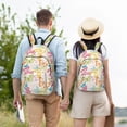 thumbnail image 6 of Balery Retro Colorful Butterfly Vintage Canvas Backpack for Men and Women - Large Capacity, Durable Travel Laptop Bag for School, Work, Hiking, and Outdoor Activities, 6 of 7