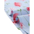 thumbnail image 5 of INSPIRE CHIC Robe Courte Évasée pour Femme à Encolure Cœur Fleurie, Manches Bouffantes, Coupe Ajustée, 5 of 5