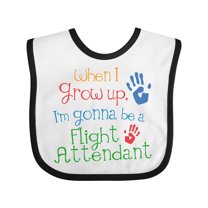 Inktastic Flight Attendant Future Boys or Girls Baby Bib