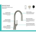thumbnail image 2 of Miseno MNO171DCP Bella Pull-Down Kitchen Faucet with EasySeat Multi-Flow Spray Head, Polished Chrome, 2 of 7