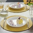thumbnail image 3 of 4Pack Round Insulation Mat,Non-Slip Place Mats,Braided Table Mats,Hand Woven Pads,Heat Resistant Washable Placemats,for Home Kitchen Dining Room Decoration Gold, 3 of 7