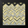 thumbnail image 2 of Stimson, Diane 15x15 Black Modern Framed Museum Art Print Titled - Yel Gray Stripes 1, 2 of 5