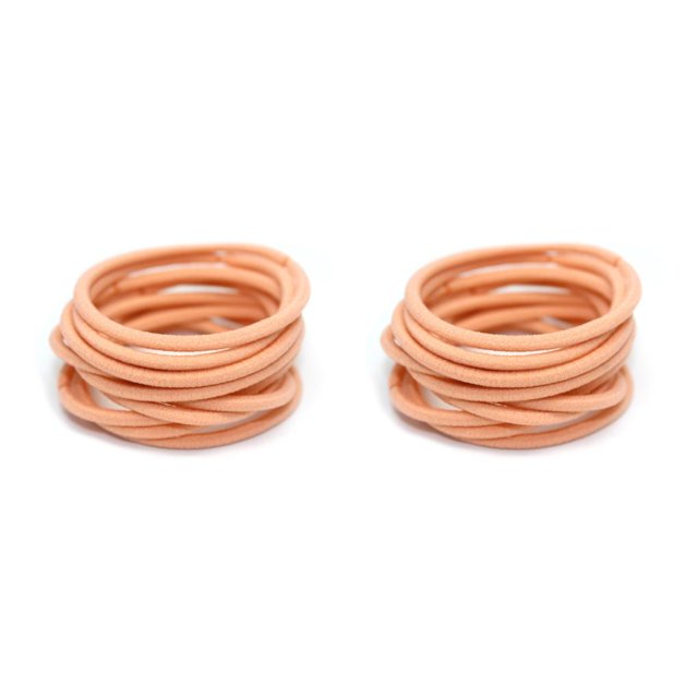 Sonducket 10 unidades de lazos para el cabello, estilo Simple, decorativo, para la escuela, de alta elasticidad, protector de cola de caballo, naranja claro 2piezas