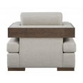 thumbnail image 6 of 40" Light Gray Fabric And Walnut Arm Chair, 6 of 8