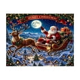 thumbnail image 2 of HD Christmas Garage Door Flag 96x84 In, Polyester Outdoor Holiday Banner, Santa Snowman Christmas Tree Yard Decor for Home Party Decoration, 2 of 8