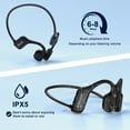 thumbnail image 2 of TOPVISION Open Ear Air Conduction Headphone, Wireless Bluetooth Earbuds 8H Playtimes Sports Earphones with Mic, Sweatproof Earbuds for Hiking, Cycling, Black, 2 of 8