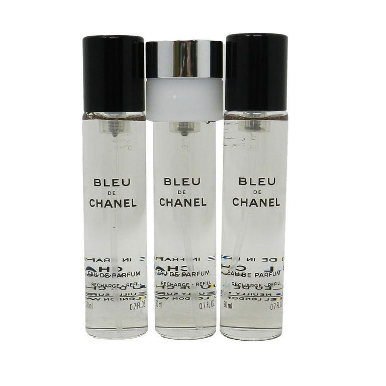 Chanel Bleu De Chanel Eau De Parfum Twist & Spray Travel Spray Refills 3 X  20ML 