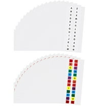 Mizh 40 Sheets Page Markers Tabs Alphabet Tabs Plastic Notebook Alphabetical Tabs Self-adhesive Page Tabs