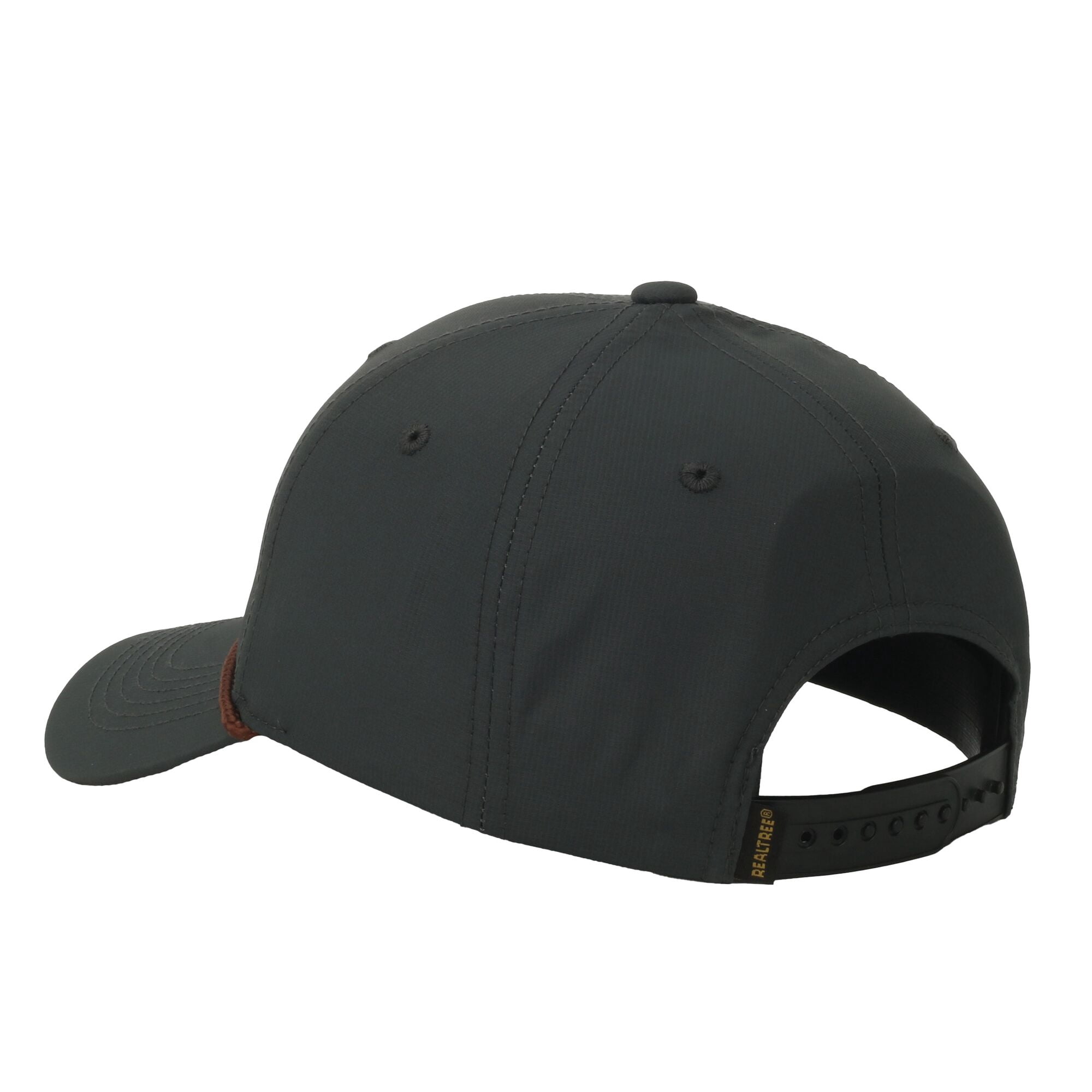 Realtree® Graphite 6-Panel Cap – Structured Full Fabric with Cord, Snapback, One Size