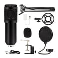 thumbnail image 1 of Condenser Microphone With Suspension Scissor Arm Cardioid Microphone With V8 Sound Card For Recording Singing, 1 of 7