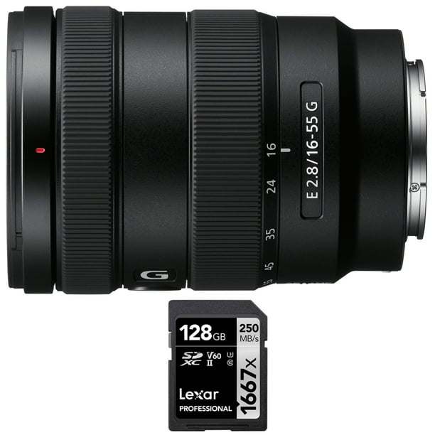 Sony Sel1655g E 16 55mm F2 8 G Lens Bundle With Lexar Professional Sdhc Sdxc 1667x Uhs Ii 128gb Memory Card Walmart Com Walmart Com Sony Sel1655g E 16 55mm F2 8 G Lens Bundle With Lexar Professional Sdhc Sdxc 1667x Uhs Ii 128gb Memory Card Walmart Com Walmart Com