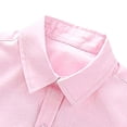 thumbnail image 4 of UACY Boys Linen Button Down Dress Shirt Kids Long Sleeve Shirts Tops School Uniform Shirt for Toddlers Teen (Pink, 5-6 Years), 4 of 6