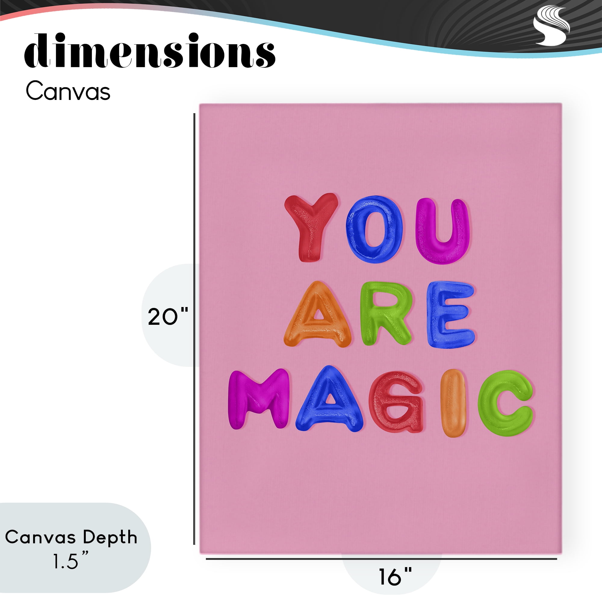 Stupell Industries You are Magic Gummies over Pink Canvas Wall Art, design by LISH Creative